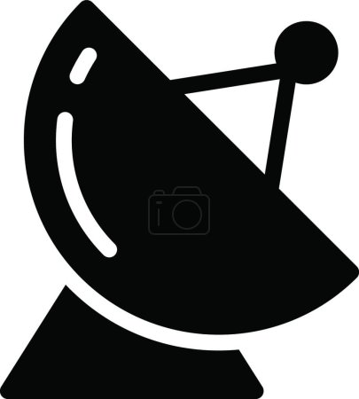 Ilustración de Icono de la antena parabólica, vector de ilustración - Imagen libre de derechos