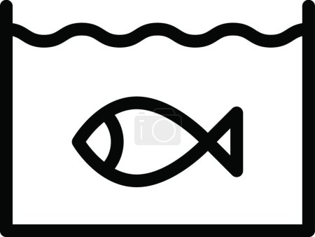 Ilustración de "icono de pescado, ilustración vectorial - Imagen libre de derechos