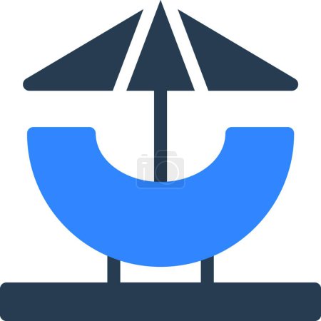 Illustration for Umbrella  icon, vector illustration - Royalty Free Image
