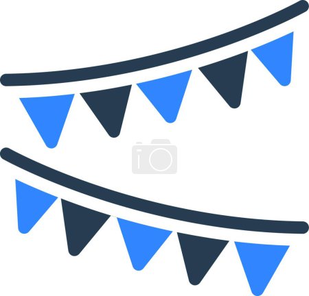 Illustration for "flags decoration " web icon vector illustration - Royalty Free Image