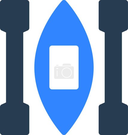 Illustration for "paddles " icon, vector illustration - Royalty Free Image