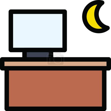 Ilustración de "escritorio "icono, ilustración vectorial - Imagen libre de derechos