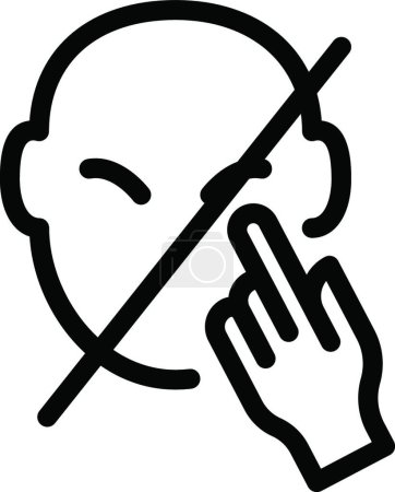 Ilustración de "stop "icono, ilustración vectorial - Imagen libre de derechos