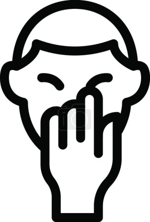 Ilustración de Covid persona icono vector ilustración - Imagen libre de derechos