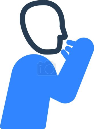 Illustration for Cough icon vector illustration - Royalty Free Image
