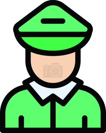 Illustration for Soldier icon vector illustration - Royalty Free Image