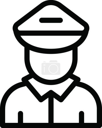 Ilustración de "policía ", ilustración vectorial simple - Imagen libre de derechos