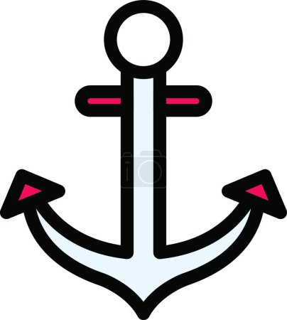 Illustration for Anchor icon vector illustration - Royalty Free Image