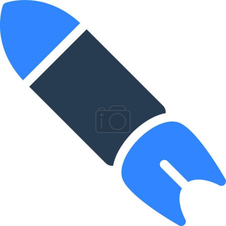 Illustration for Rocket icon vector illustration - Royalty Free Image