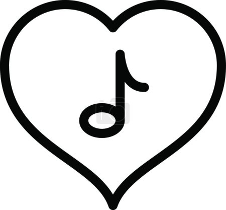 Illustration for "love music", simple vector illustration - Royalty Free Image