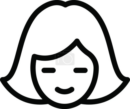 Illustration for "female avatar", simple vector illustration - Royalty Free Image