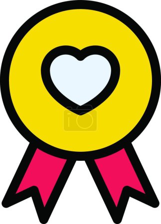 Illustration for Simple love icon, vector illustration - Royalty Free Image