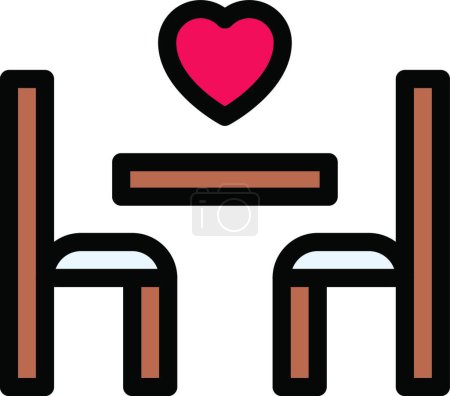 Ilustración de "chat de amor ", ilustración vectorial simple - Imagen libre de derechos