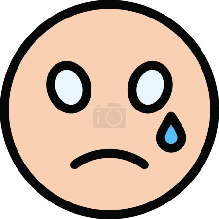 Illustration for "cry " web icon vector illustration - Royalty Free Image