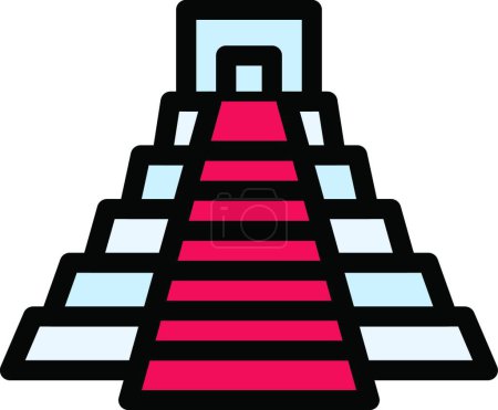 Ilustración de México icono plano, ilustración vectorial - Imagen libre de derechos