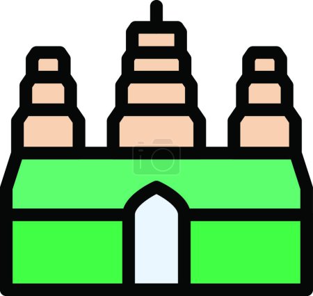Illustration for Building web icon vector illustration - Royalty Free Image