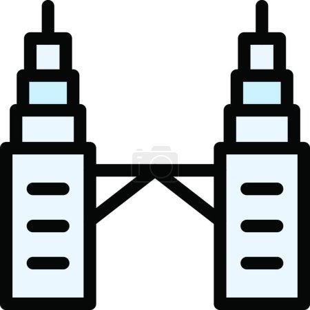 Illustration for "tower " flat icon, vector illustration - Royalty Free Image