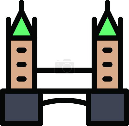 Illustration for Building web icon vector illustration - Royalty Free Image