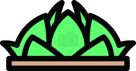 Illustration for Monument web icon vector illustration - Royalty Free Image