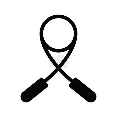 Ilustración de "cuerda "icono plano, ilustración vectorial - Imagen libre de derechos