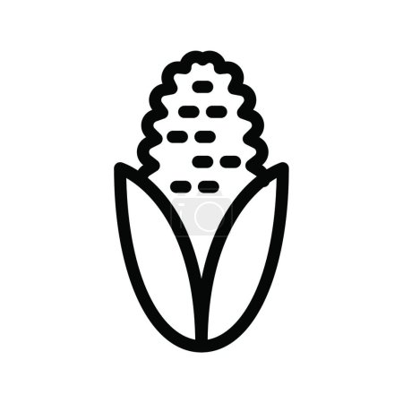 Téléchargez les illustrations : "icône de maïs, illustration vectorielle - en licence libre de droit