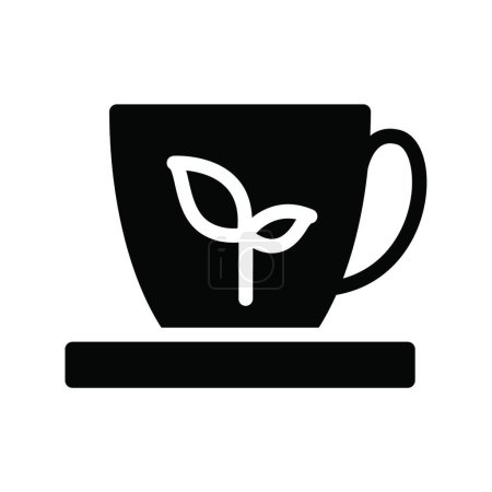 Téléchargez les illustrations : Icône tasse de thé, illustration vectorielle - en licence libre de droit