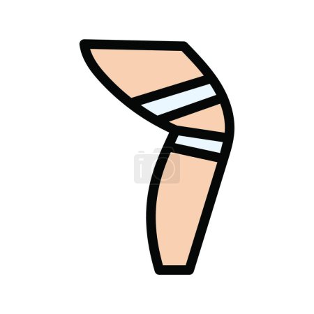 Téléchargez les illustrations : Illustration vectorielle d'icône de douleur de jambe - en licence libre de droit