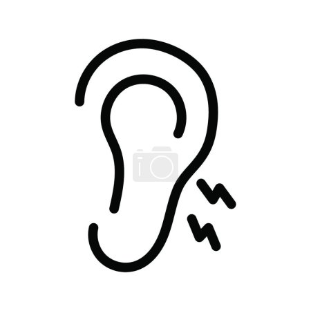 Téléchargez les illustrations : "écouter "icône plate, illustration vectorielle - en licence libre de droit