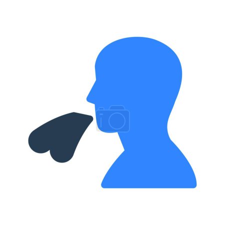 Illustration for "cough " flat icon, vector illustration - Royalty Free Image