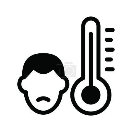 Illustration for Thermometer web icon vector illustration - Royalty Free Image