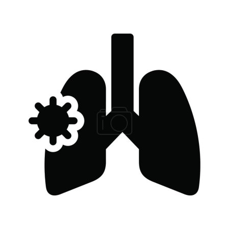 Téléchargez les illustrations : Illustration vectorielle d'icône de toile de poumon - en licence libre de droit