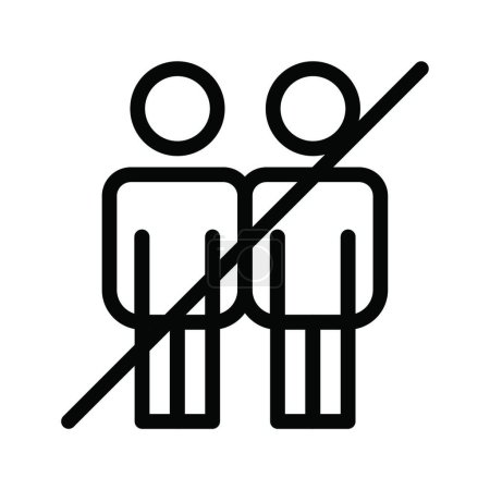 Ilustración de "no permitido "icono plano, ilustración vectorial - Imagen libre de derechos