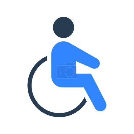 Ilustración de Icono de discapacidad, ilustración vectorial - Imagen libre de derechos