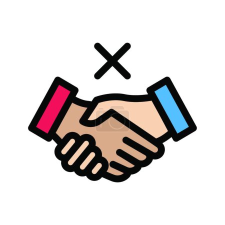 Illustration for Handshake icon vector illustration - Royalty Free Image