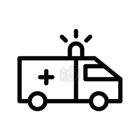 Téléchargez les illustrations : Illustration vectorielle d'icône web ambulance - en licence libre de droit