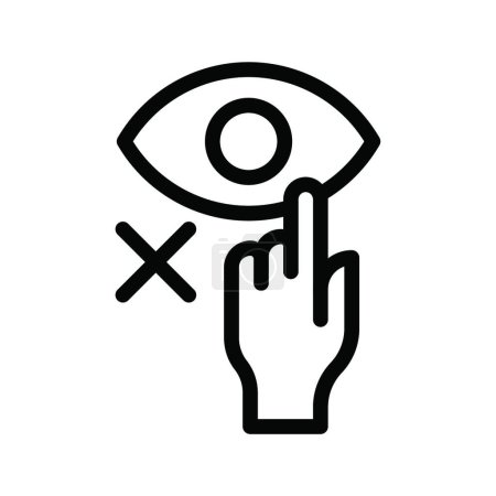 Ilustración de "toque "icono plano, ilustración vectorial - Imagen libre de derechos