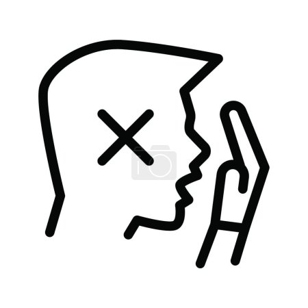 Téléchargez les illustrations : Homme souffle icône plate, illustration vectorielle - en licence libre de droit