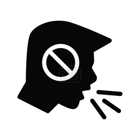 Illustration for "cough " flat icon, vector illustration - Royalty Free Image