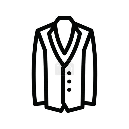 Ilustración de "traje "icono plano, ilustración vectorial - Imagen libre de derechos