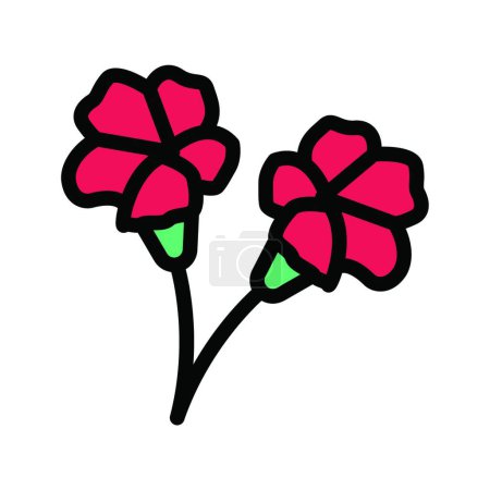 Téléchargez les illustrations : "fleur "icône plate, illustration vectorielle - en licence libre de droit