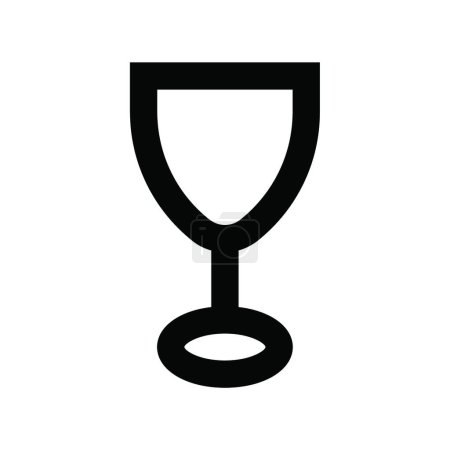 Téléchargez les illustrations : "vin "icône plate, illustration vectorielle - en licence libre de droit
