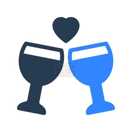 Ilustración de Champagne icono web, diseño simple - Imagen libre de derechos