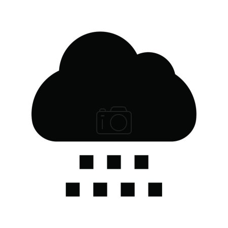 Ilustración de "lluvia "icono plano, ilustración vectorial - Imagen libre de derechos