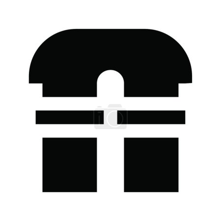 Ilustración de "puerta "icono plano, ilustración vectorial - Imagen libre de derechos