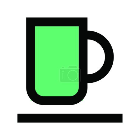 Illustration for Green cup icon, vector illustration - Royalty Free Image
