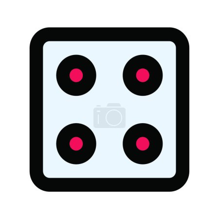 Illustration for Ludo icon, vector illustration - Royalty Free Image