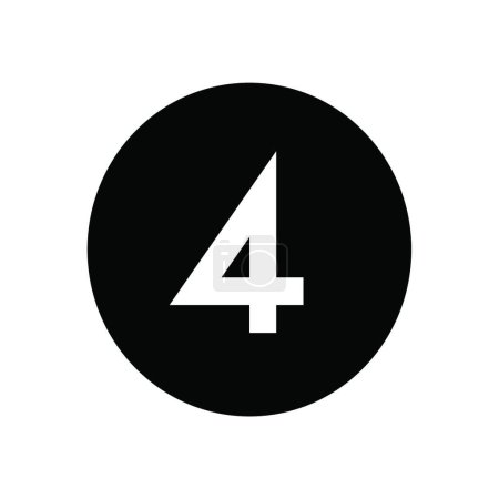 Illustration for "4 number", simple vector illustration - Royalty Free Image
