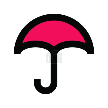 Téléchargez les illustrations : "parapluie "illustration vectorielle icône web - en licence libre de droit