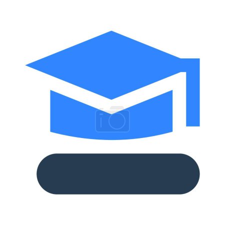 Ilustración de "sombrero de graduación ", ilustración vectorial simple - Imagen libre de derechos