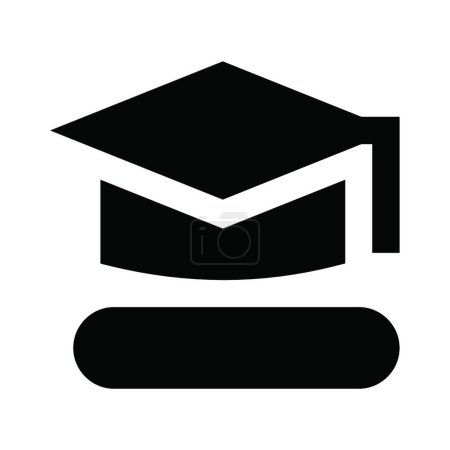 Illustration for "graduation hat", simple vector illustration - Royalty Free Image